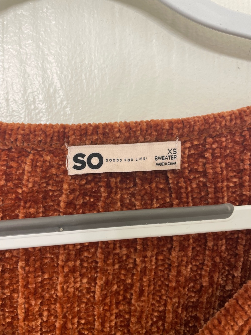 SO Rust Ribbed Zip-Front Cropped Top - Picture 3 of 3